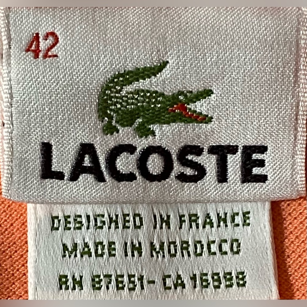 LACOSTE WOMENS CORAL POLO SHIRT - Picture 3 of 10